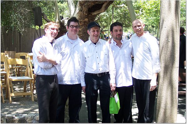 Steve Reich with the members of So Percussion at the 2008 Ojai Festival