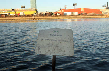 This in the water sits at the end of the Newtown Creek Nature Walk (a $3.2 million project)