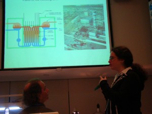 Irina giveing her Chernobyl presentation