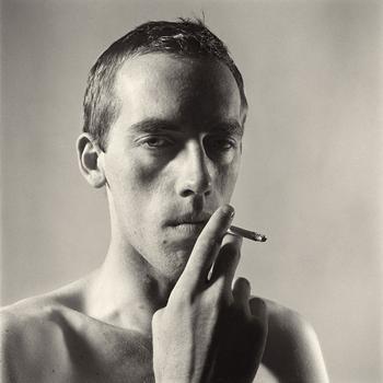Peter Hujar&#39;s &quot;David Wojnarowicz Smoking,&quot; a gelatin silver print taken in 1981, is one of the photos in the show currently on view at the Matthew Marks ... - David-Wojnarowcz-Smoking