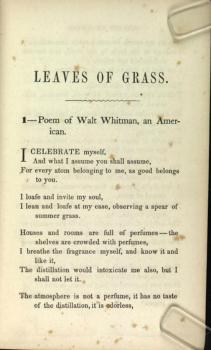 leaves of grass song of myself