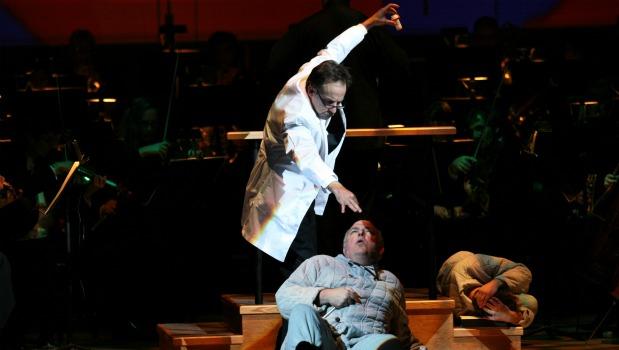 Benjamin Pryor, left, and David De Christopher, right, performing 'Every Good Boy Deserves Favour' by Tom Stoppard and Andre Previn. The Toledo Symphony and Stefan Sanderling are in the background. Benjamin Pryor, left, and David De Christopher, right, performing 'Every Good Boy Deserves Favour' by Tom Stoppard and Andre Previn. The Toledo Symphony and Stefan Sanderling are in the background.
