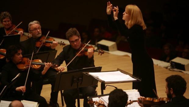 Jazz composer Maria Schneider leads the St. Paul Chamber Orchestra in her first composition, 'Carlos Drummond de Andrade Stories' at Carnegie Hall. Jazz composer Maria Schneider leads the St. Paul Chamber Orchestra in her first composition, 'Carlos Drummond de Andrade Stories' at Carnegie Hall.