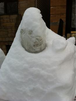 A snow covered statue near the Astoria Kaufman Studios in Astoria, Queens on January 27, 2011. A snow covered statue near the Astoria Kaufman Studios in Astoria, Queens on January 27, 2011.