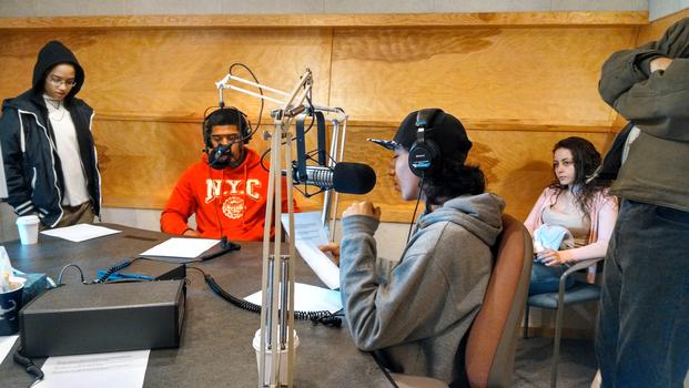 Jairo recording at WCAI with Jay Allison Jairo recording at WCAI with Jay Allison