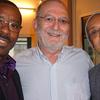 Actor Courtney B. Vance, Leonard Lopate and director George C. Wolfe in the WNYC studios