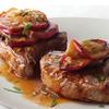 Rozanne Gold's Pork Chops & Apples, Madeira-Bay Butter Sauce. Adapted from Radically Simple, by Rozanne Gold, published by Rodale. Pork Chops & Apples