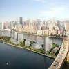 Architectural rendering of the Cornell NYC Tech campus coming to Roosevelt Island in 2017. The school is currently housed at Google's offices in Chelsea.