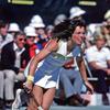 Billie Jean King famously took on and beat Billy Riggs in the 1973 'Battle of the Sexes'.