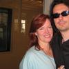 Damien Echols and his wife Lori in the WNYC studios