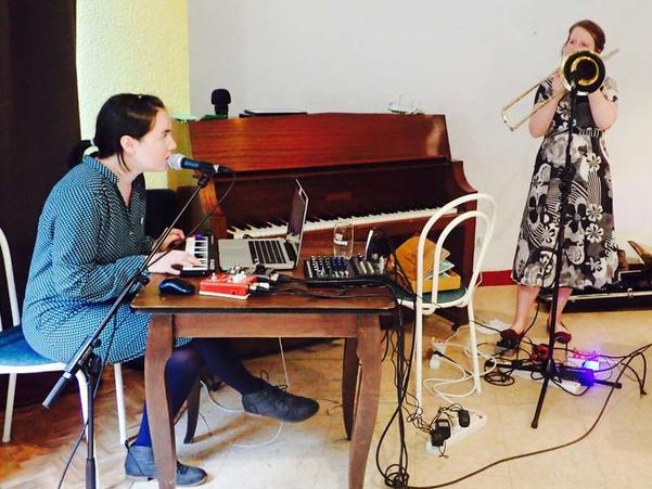 Delphine Dora and Sophie Cooper at London's Cafe Oto