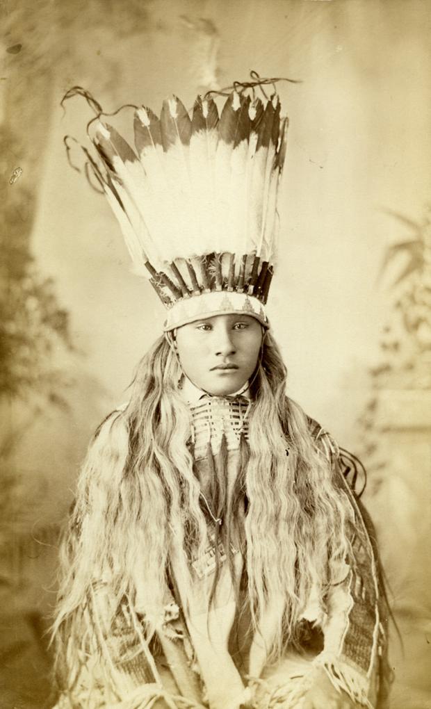 White Buffalo was at Carlisle from 1881 to 1884.  He had prematurely gray hair -- he is 18 here, in 1881.