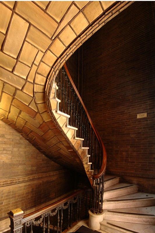 Vaulted stair at St. Paul's Chapel, Columbia University.