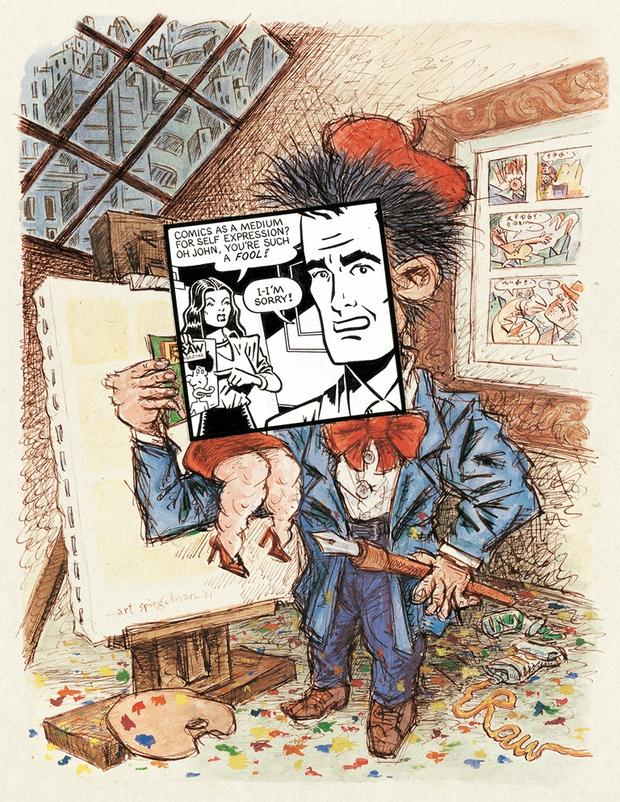 Art Spiegelman, cover art for Print magazine, May/June 1981, watercolor, ink, and collage on paper.