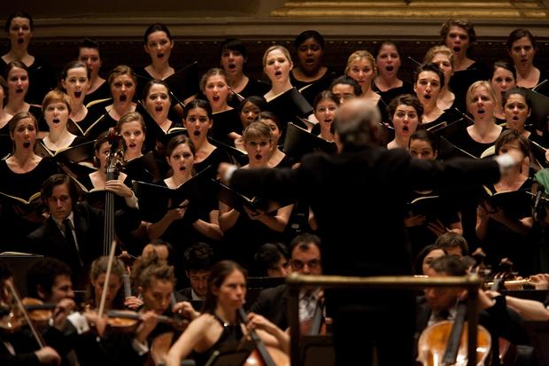 The Westminster Symphonic Choir performs Beethoven's Ninth Symphony.