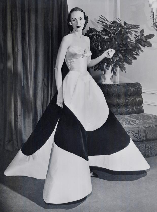 Austine Hearst in Charles James Clover Leaf Gown, ca. 1953 Austine Hearst in Charles James Clover Leaf Gown, ca. 1953