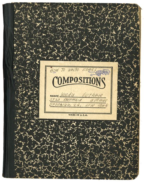 One of Woody Guthrie’s notebooks from Coney Island, New York, ca. 1946.