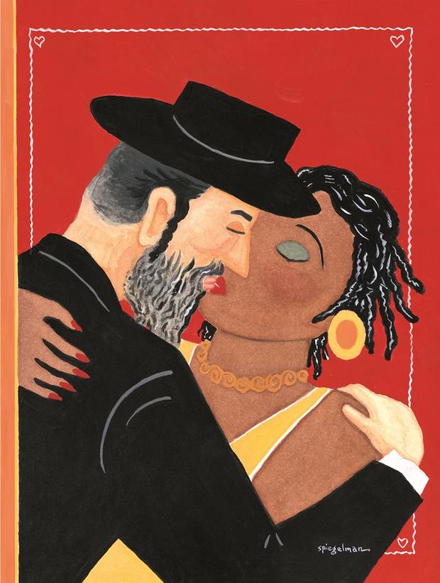 Art Spiegelman, cover art for “Valentine’s Day,” The New Yorker, February 15, 1993, gouache and watercolor on paper.