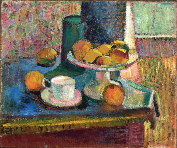 Henri Matisse (French, 1869–1954). Still Life with Compote, Apples, and Oranges. 1899. Oil on canvas, 18 1/4 x 21 7/8 in. (46.4 x 55.6 cm)