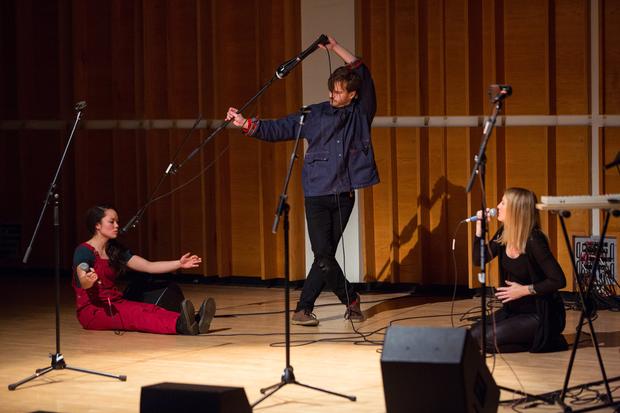 Lesley Flanigan and People Get Ready perform at the Ecstatic Music Festival on February 19th, 2014