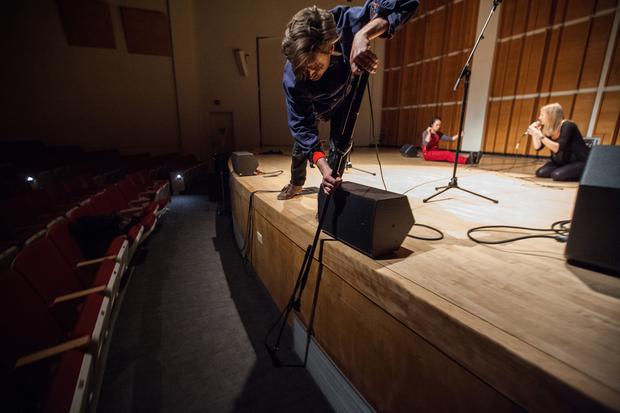 Lesley Flanigan and People Get Ready perform at the Ecstatic Music Festival on February 19th, 2014