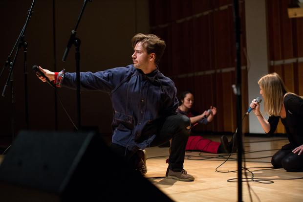 Lesley Flanigan and People Get Ready perform at the Ecstatic Music Festival on February 19th, 2014