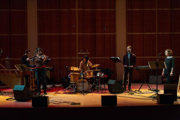 Mirah and Susie Ibarra perform March 1 at the 2014 Ecstatic Music Festival