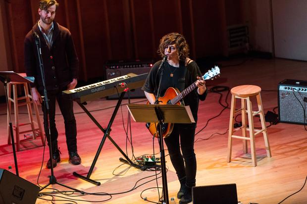 Mirah and Susie Ibarra perform March 1 at the 2014 Ecstatic Music Festival
