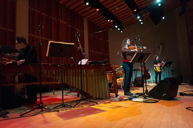 Mirah and Susie Ibarra perform March 1 at the 2014 Ecstatic Music Festival