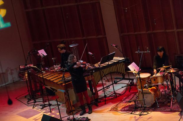 Mirah and Susie Ibarra perform March 1 at the 2014 Ecstatic Music Festival