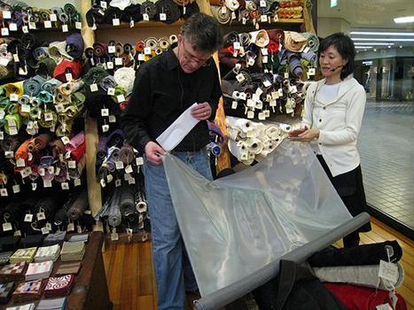 Reiko Sudo is the founder of NUNO, a textile company in Tokyo. Reiko is known for creating fabrics out of unlikely materials. She shows Kurt a material made from metal and plastic.