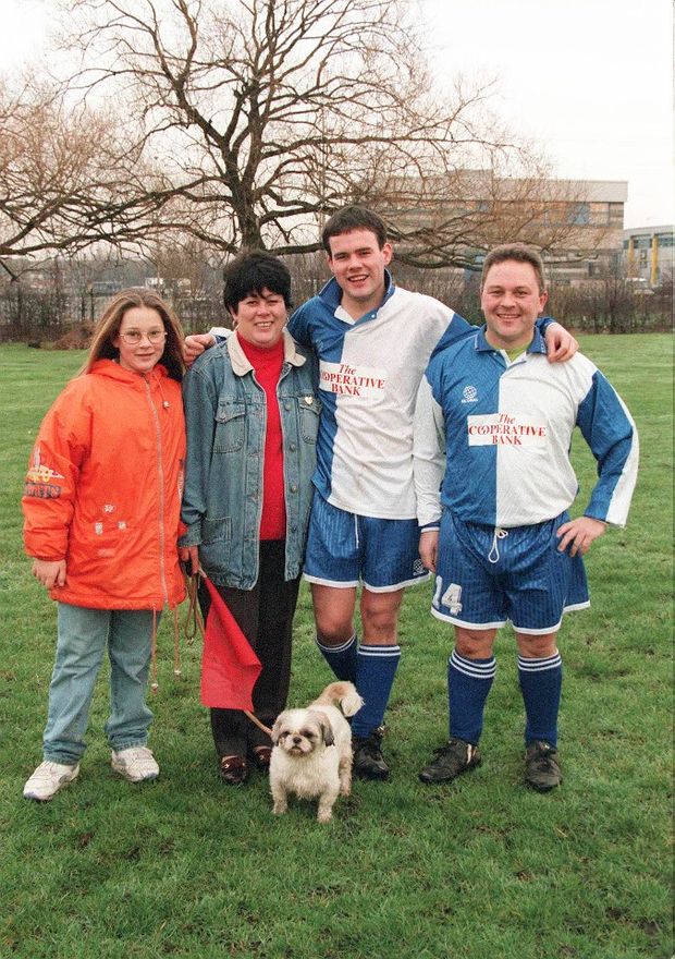 Tony at 42 in 1992 with his family.