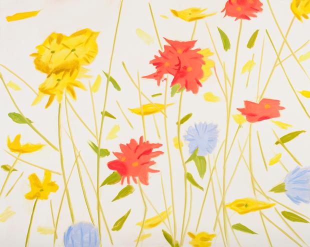 Alex Katz, Wildflowers 1, Oil on linen (2010) Alex Katz Wildflowers 1