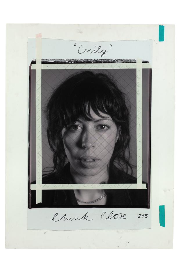 Chuck Close. Cecily/maquette, 2000, black and white Polaroid with ink and tape mounted to foamcore Chuck Close Cecily