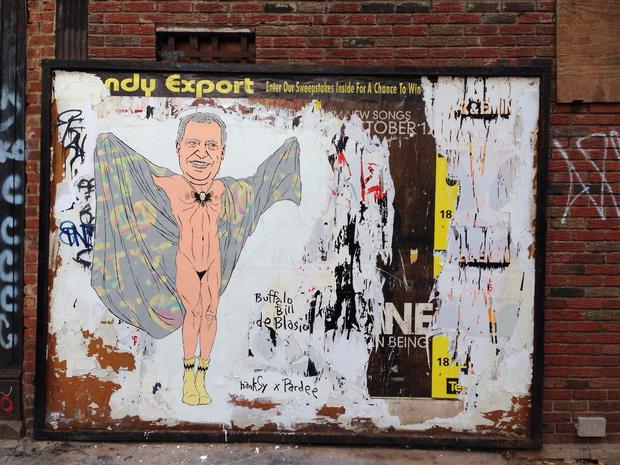 Buffalo Bill de Blasio. Chinatown, NYC (collaboration with Alex Pardee)
