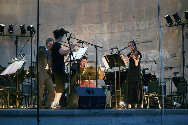 Members of The Knights perform Andrew Norman's 'Light Screens.'