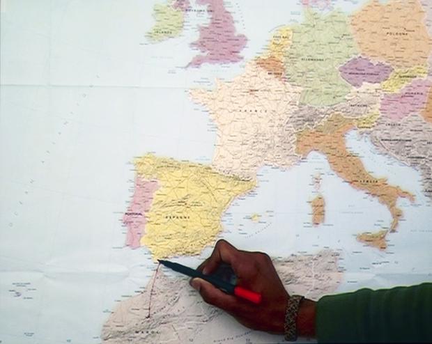 Bouchra Khalili, Mapping Journey #7, from “The Mapping Journey Project,” 2008–11 (still).