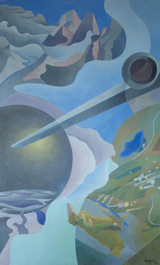 Benedetta (Cappa Marinetti) Synthesis of Aerial Communications (Sintesi delle comunicazioni aeree), 1933–34