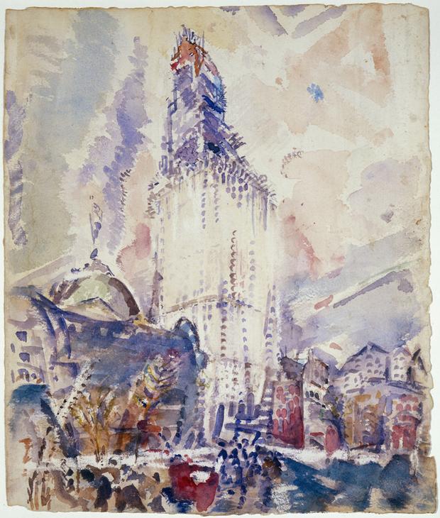 John Marin (American, 1870-1953), Woolworth Building, No. 28, 1912.