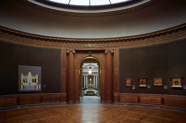 Installation view of 'Piero della Francesca in America,' at the Frick Collection. Installation view of
