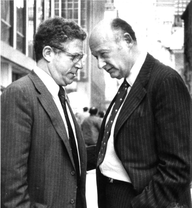 Ravitch confers with Mayor Ed Koch