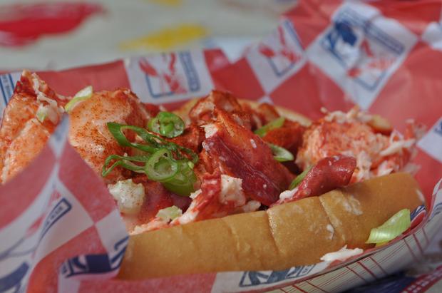 Lobster roll from Red Hook Lobster Pound at Smorgasburg Lobster roll from Red Hook Lobster Pound at Smorgasburg