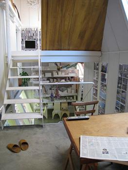 Atelier Bow Wow's office is a live/work space for the partners. Its open plan has just one room on each floor, staggered to maximize the building's tiny footprint.