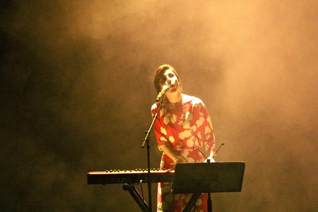 Julia Holter performs in the BAM Howard Gilman Opera House on the first day of the 2013 Crossing Brooklyn Ferry festival.