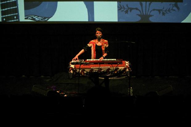 Olga Bell performs in the BAM Rose Cinemas on the first day of the 2013 Crossing Brooklyn Ferry festival.