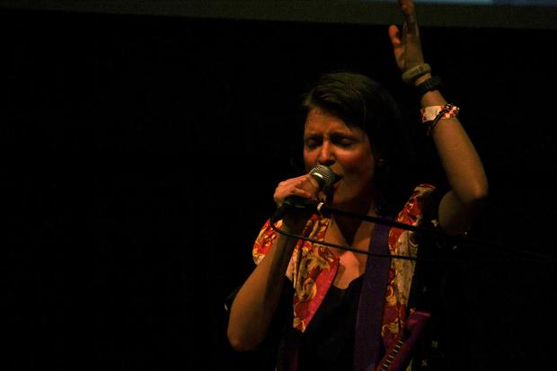 Olga Bell performs in the BAM Rose Cinemas on the first day of the 2013 Crossing Brooklyn Ferry festival.