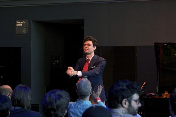 Timo Andres following his performance in the BAMcafé on the first day of the 2013 Crossing Brooklyn Ferry festival.