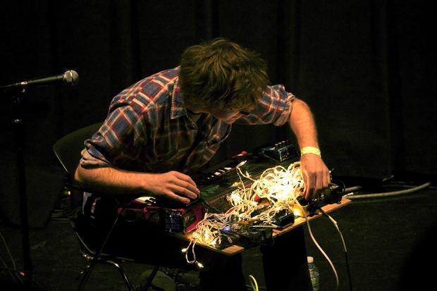 Composer and electronic musician Dan Friel performs in the BAM Rose Cinemas on the second day of the 2013 Crossing Brooklyn Ferry festival.