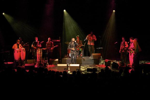 Afrobeat band Antibalas performs in the BAM Howard Gilman Opera House on the second day of the 2013 Crossing Brooklyn Ferry festival.