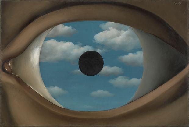 René Magritte (Belgium, 1898-1967). Le faux miroir (The False Mirror). 1929. Magritte